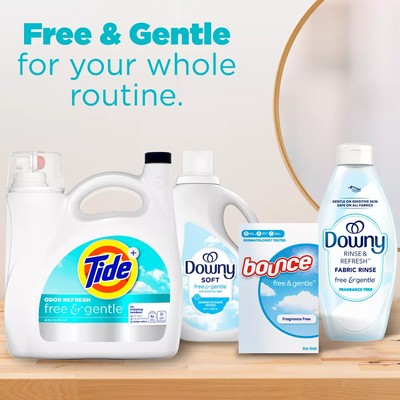 Tide Laundry Detergent Free & Gentle Odor Refresh HE Liquid Laundry Soap 132oz