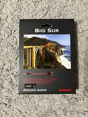 AudioQuest BIG SUR Interconnect 3.5mm jack -  RCA 1.5m