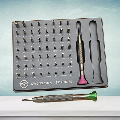 Set of Shipping Assortment of 56 Tips Stainless Steel Durable Watch Screwdriver