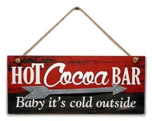 Wood Hot Cocoa Bar Baby It S Cold Outside Wall Sign Red Black 15 75 New 96587980521 Ebay
