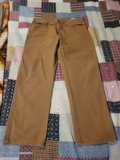 Dickies Men's Carpenter Pants Double Stitch 38 X 32 Tool Loop 7 Pockets Brown