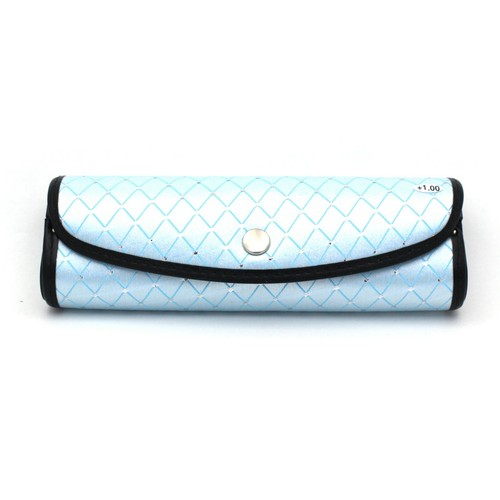 Womens Rhinestone Studded Oval Cat Eye Reading Glasses with Hard Case - 第 13/31 張圖片