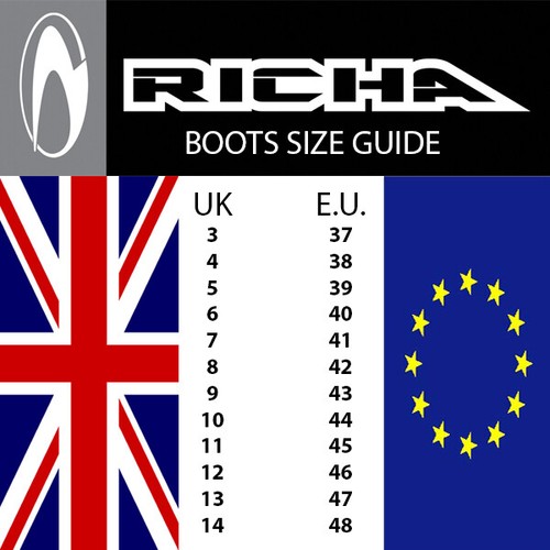 Richa Vapour Black Touring Waterproof Motorcycle Boots - Boot without Zip PQ - Picture 8 of 11