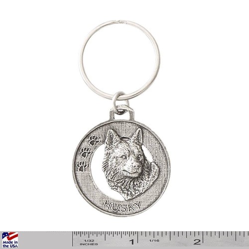 Husky Keychain, D098KC, 1 1/2 Inch, Dog Breed, Siberian, Metal, Pet, Gift - 第 2/8 張圖片