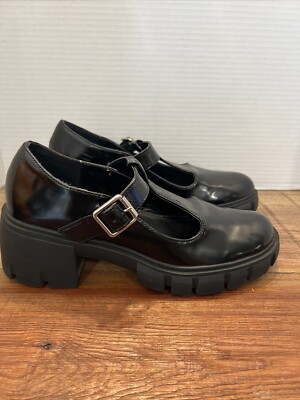 ULKIN CANVAS x BETTY BOOP CHUNKY PLATFORM MARY JANE★BLACK Black Bubble Anarchic Mary Jane Platform