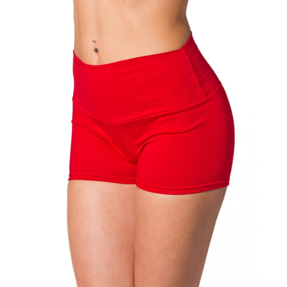 Alkato Damen Sport Shorts mit Hohem Bund Hotpants