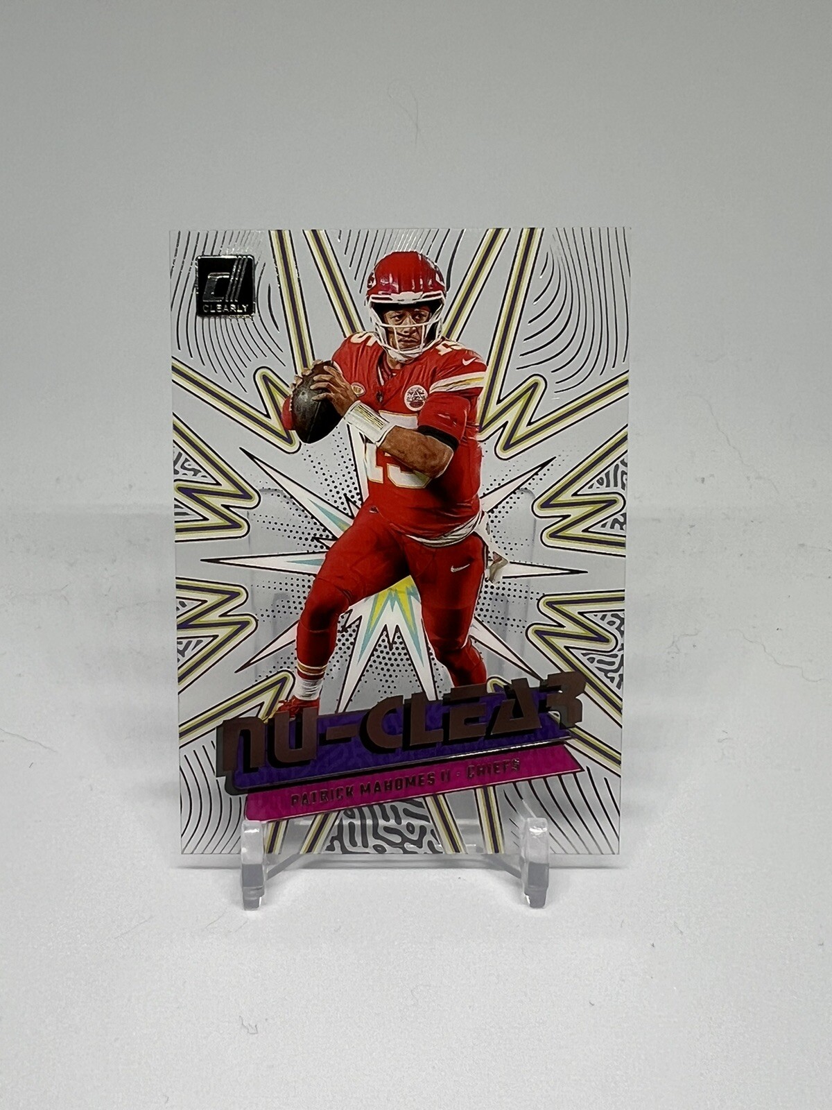 2023 Clearly Donruss Patrick Mahomes #8 Nu-clear Case Hit SSP Chiefs
