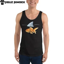 Goldfish with Shark Fin Tank Top | Funny Inspirational Confidence Design