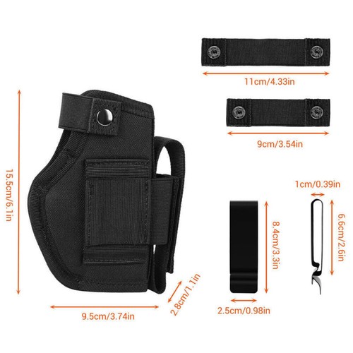 Universal IWB OWB Tactical Gun Holster with Mag Pouch Concealed Carry Pistol - Picture 10 of 13