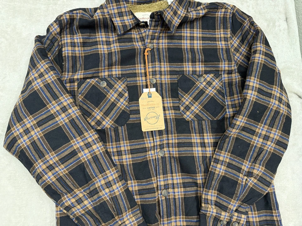 Weatherproof Vintage sweater Mens L/G Blue Fleece Knit henley thickWeatherpro - Image 3 of 4