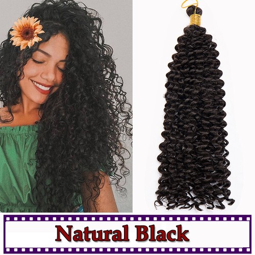 100% Real Natural Water Wave Crochet Braids Deep Curly as Human Hair Extensions - Picture 17 of 45