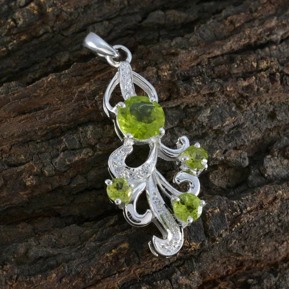 Peridot-Schönheit in Silberanhängern, die mit der Natur funkeln Anhänger aus 925 - Bild 3 von 3