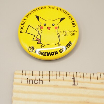 Pikachu Pokemon 3rd anniversary Mini Can Badge Pokemon Center