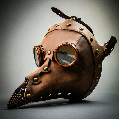 Handmade Plague Doctor mask metal industrial steampunk look color variations