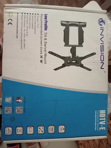 Invision TV Wall Mount Bracket for 24-55 Inch Swivel And Tilt