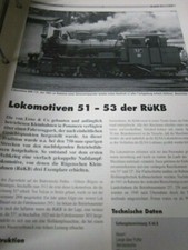 Neben - Schmalspurbahnen N 15 Loks 51-53 RüKB Rügener Kleinbahn