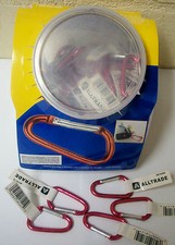  100 2" Aluminum Carabiner D-Ring Key Chain, Clip, Hook - Color RED