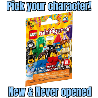 You Pick! Factory-Sealed Lego Series 18 Minifigures 40th