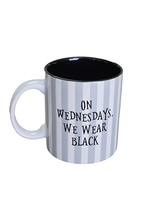 Addams Family Wednesday "On Wednesdays We Wear Black" Ceramic Mug | 20  Ounces | eBay
