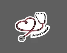 Future Doctor Sticker Stethoscope Waterproof Medical Heart Gift NEW