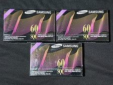 Samsung SQC 60 Blank Tape Sealed  Never Opened - LOT OF 3 - audio Cassettes