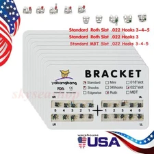 Dental Orthodontic Brackets Metal Braces Standard MBT/Roth 022 Hooks 3-4-5/3 tk
