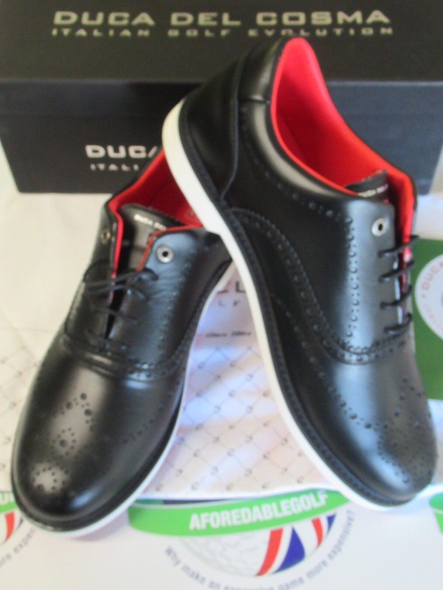 duca del cosma italian leather churchill golf shoes black uk  display picture 1