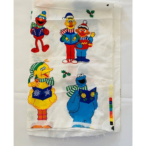VTG Sesame Street Holiday Appliques Christmas Fabric Panel 43"x35" - Bild 2 von 5