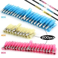 200x Heat Shrink Bullet Wire Connectors 22-10AWG Male Female Crimp Terminals kit