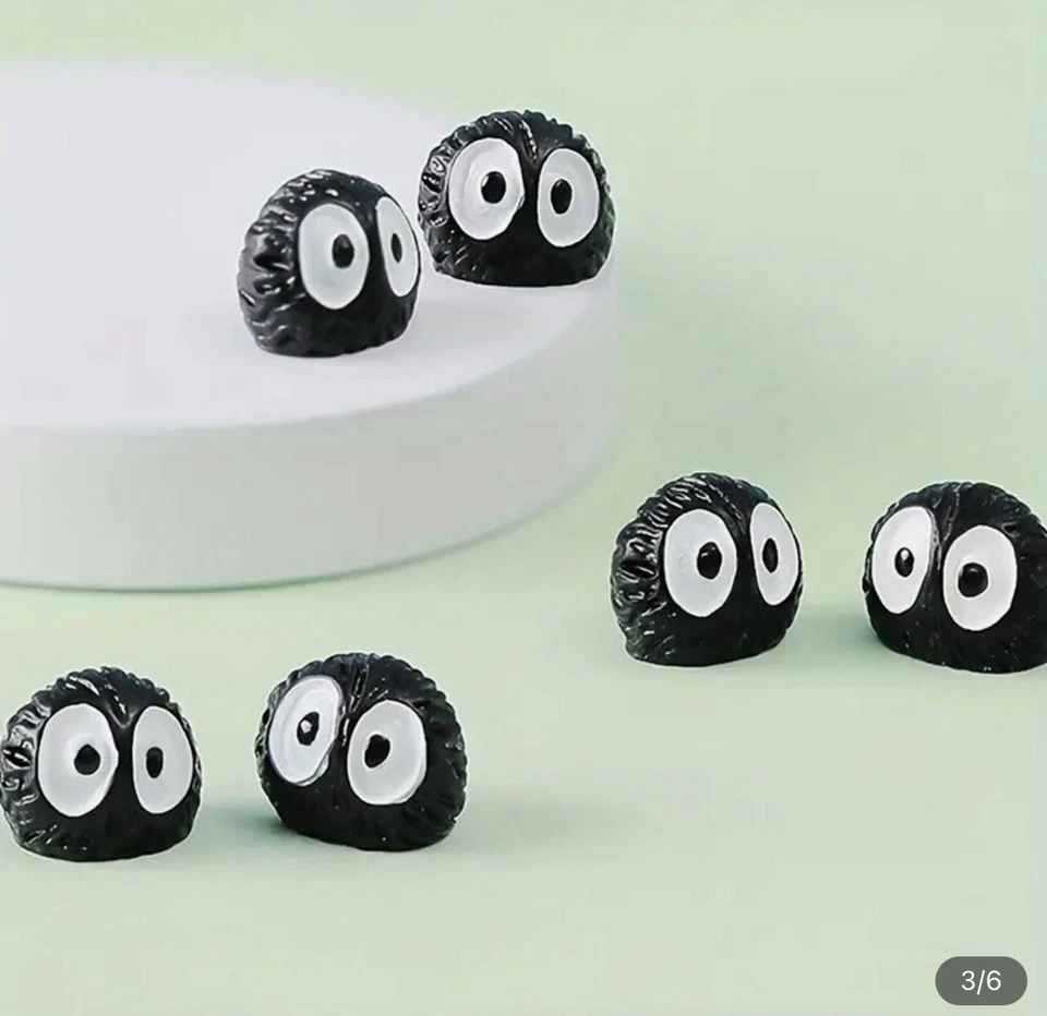 8pcs Ghibli Totoro Spirited Away Miyazaki Dust Bunnies For Croc Charms Shoe - Image 3 of 4