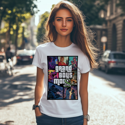 T-Shirt Geschenk Mama, Gaming Grand Boys Mom T-Shirt GTA Style, Jahreszahl