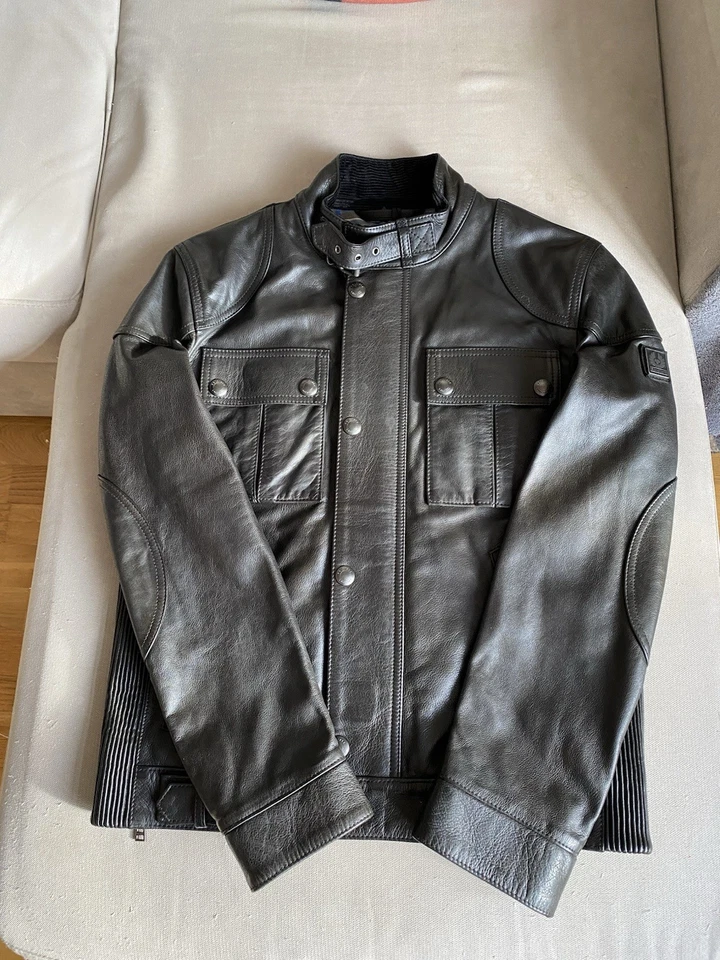Belstaff Gangster Black Leather Jacket RRP £1295 IT 48 UK M - Image 4 of 4