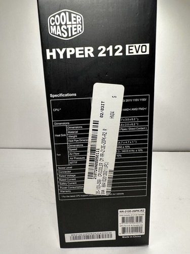 New Cooler Master Hyper 212 EVO CPU Cooler & 120mm PWM PC Fan RR-212E-20PK-R2 - Afbeelding 10 van 14