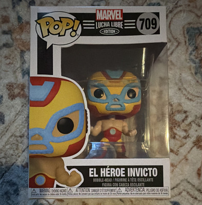 NIB! Never opened! Funko Pop! Marvel Lucha Libre El Héroe Invicto BobbleHead#709