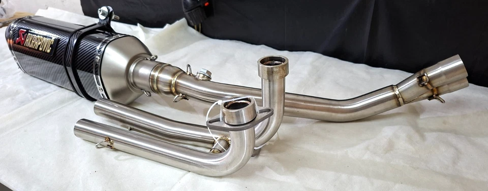 MARMITTA SPORTIVA TMAX YAMAHA 500-530 COMPLETA DI COLLETTORI TERMINALE DB-KILLER - Immagine 3 di 4