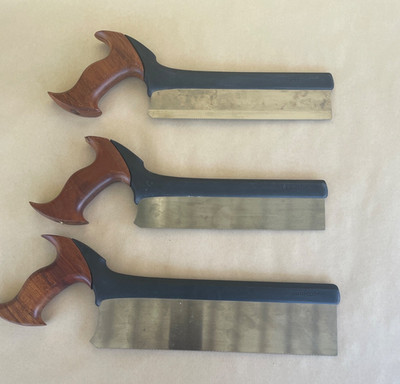 Set of Veritas Handsaws, 1 Dovetail Saw, 1 Crosscut Saw & 1 Carcass Saw USED