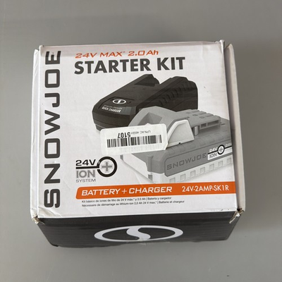 #ad #ad Snow Joe Starter kit 24V 2AMP SK1R 24 Volt iON 2.0 Ah Battery and Charger $34.99