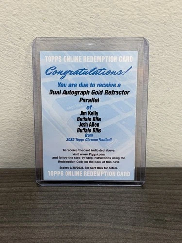 2025 Topps Chrome Josh Allen Chrome Autographs (RAW)