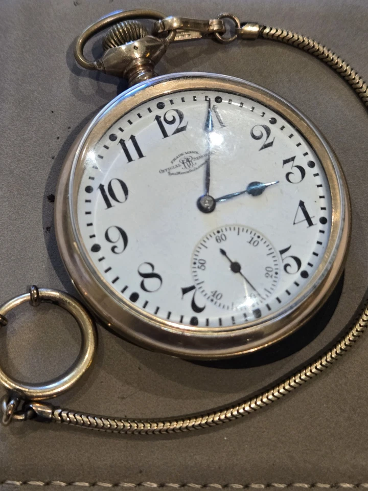 Ball-Waltham Official Rail Road Standard Model 1899 16S 19J 1910 W/Chain Running - Image 2 of 4