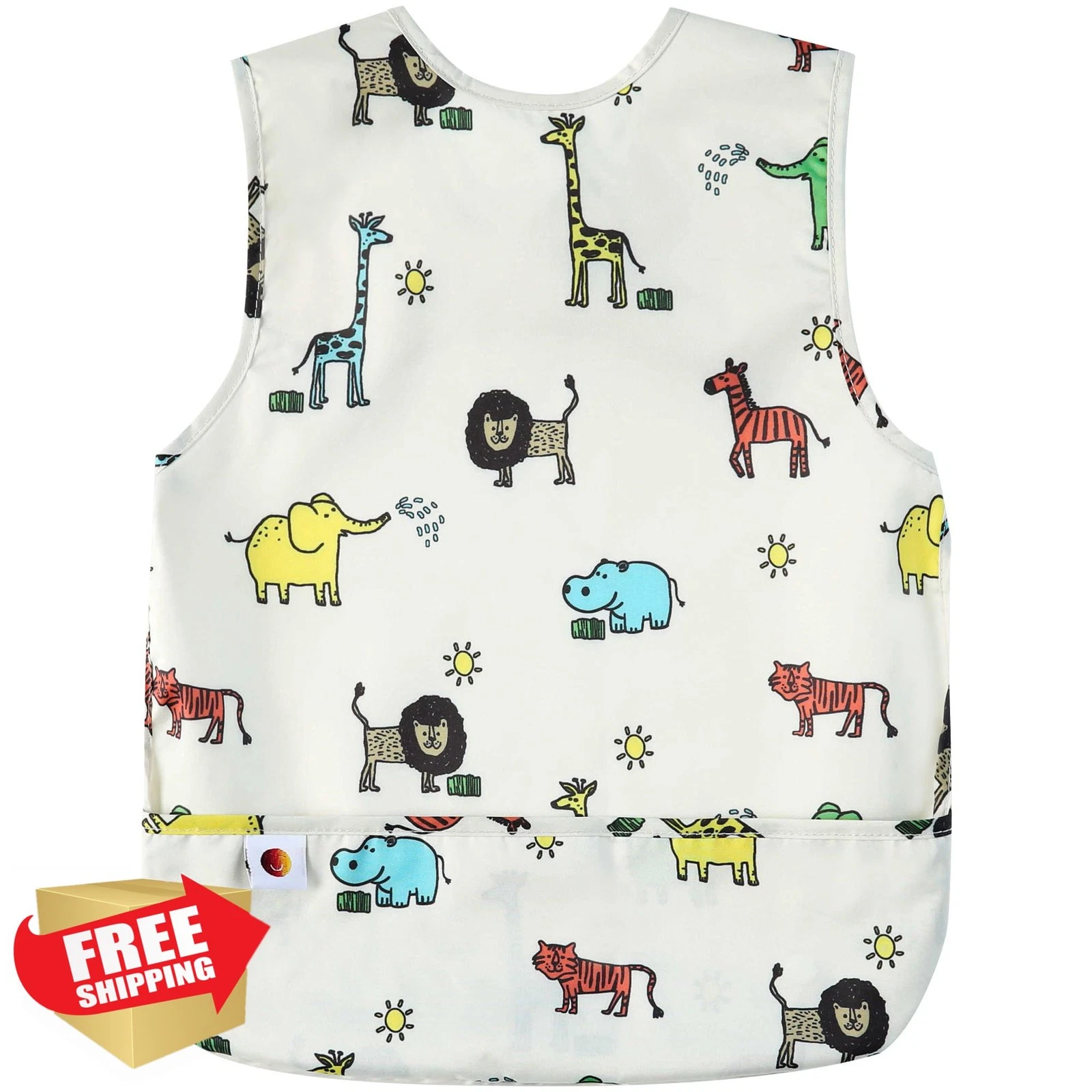Waterproof Baby Bib Smock for Eating Mess Proof Apron