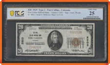 KC- Fr.1802-1 1929 $20 NB of Fort Collins , CO - VF 25 by PCGS Banknote