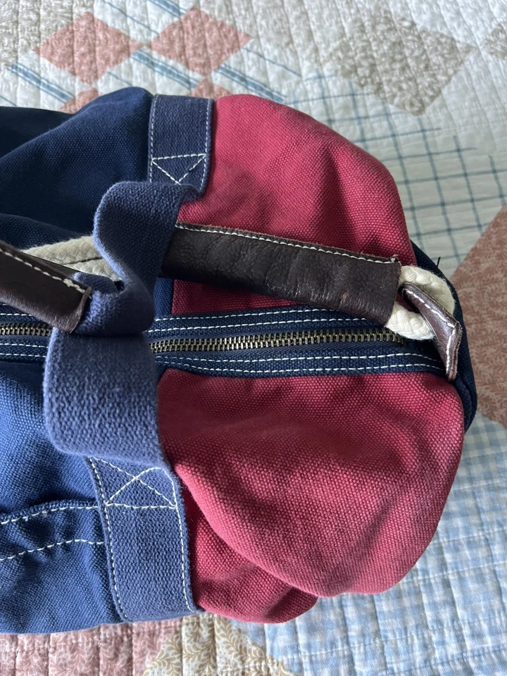 J, Crew Heavy Multi Color Canvas Duffle Bag - Image 2 of 4