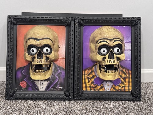Halloween Skull Picture Frame Interactive Deadbeat Brother Take One Animated Y2K