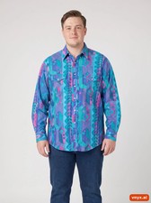 Vintage Wrangler Casual Shirt  Heren  maat  L...