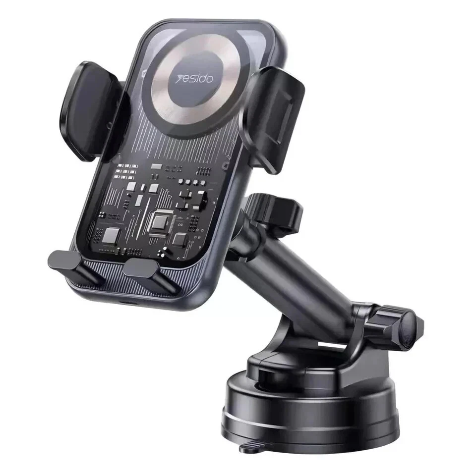 Yesido C307 Wireless Car Phone Holder 15W Fast Charging Auto Clamping Mount