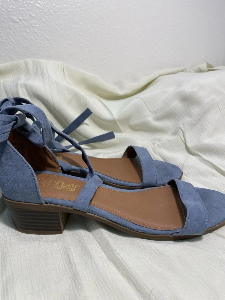 Zapato sandalia Brash para mujer Uli azul polvo azul correa envolvente tacón bloque talla 6 Foto 4 de 4