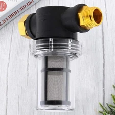 Garden Hose Water Filter Thread Connector with Stainless Steel Net for Sediment