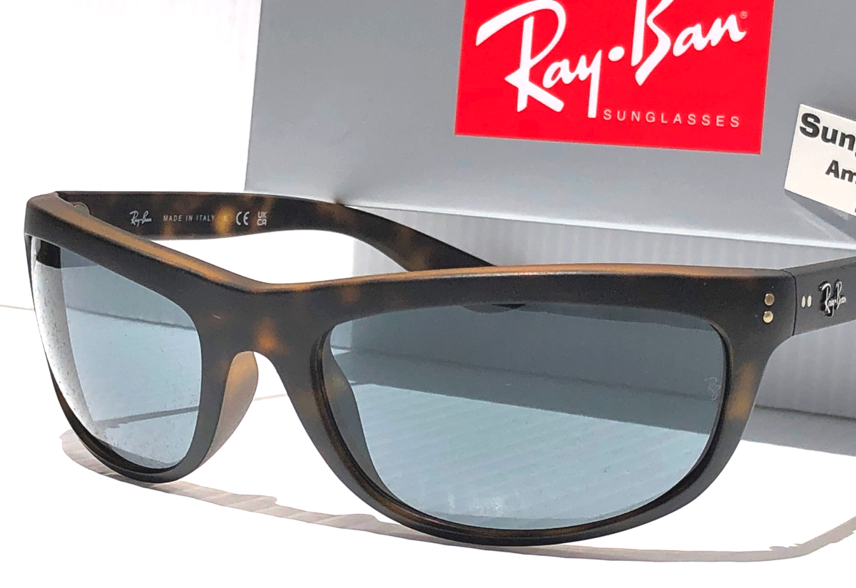 Ray-Ban BALORAMA RB4089 894/56 Matte Havana/Blue Wrap Unisex