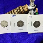THREE ( 3 ) 1911 BARBER DIMES