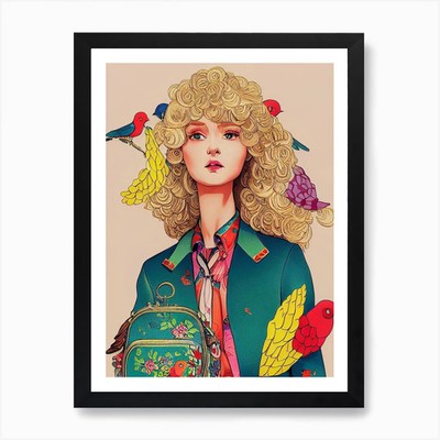 Blondie Tropen Kunstdruck gerahmt Wandbild Poster Leinwanddruck Bild